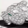 Panthere De Cartier-ring, zwart gelakt, bezet