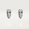 Panthere Diamond kleine hoepeloorbellen, witgoud | Cartier Us