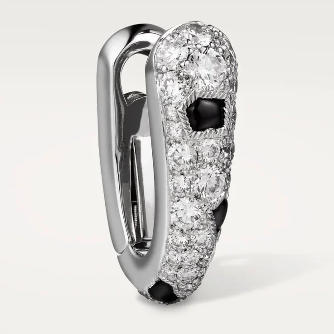 Panthere Diamond kleine hoepeloorbellen, witgoud | Cartier Us