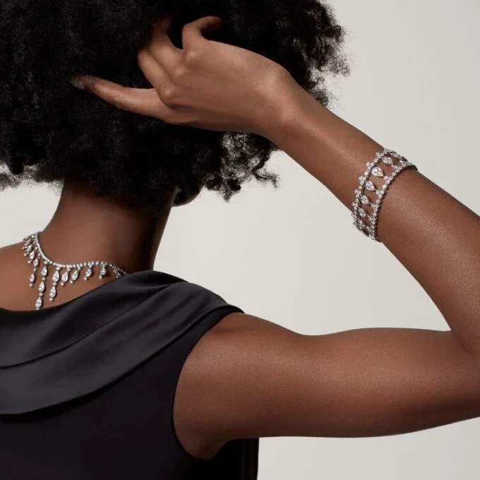 Pluie De Cartier-halsketting, diamanten