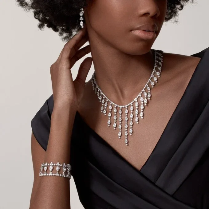 Pluie De Cartier-halsketting, diamanten