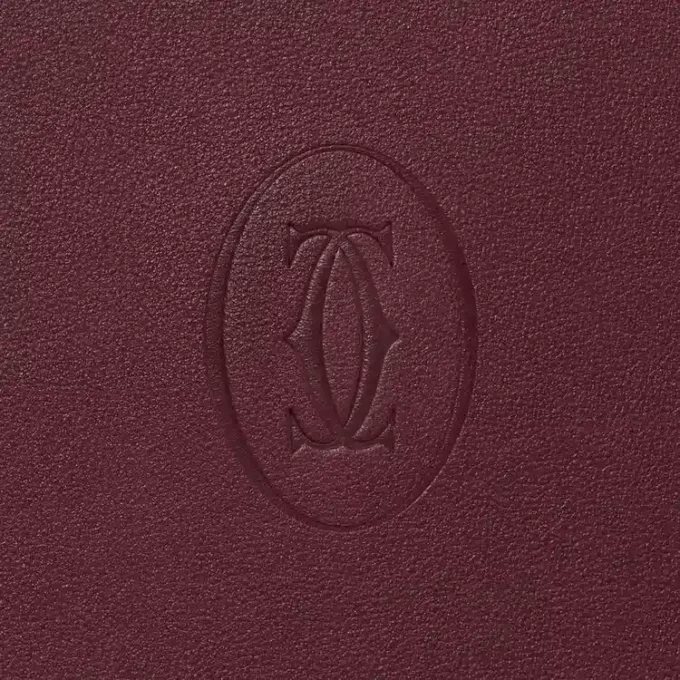 Portfolio, Must De Cartier – Bordeauxrood kalfsleer, gouden afwerking – Cartier