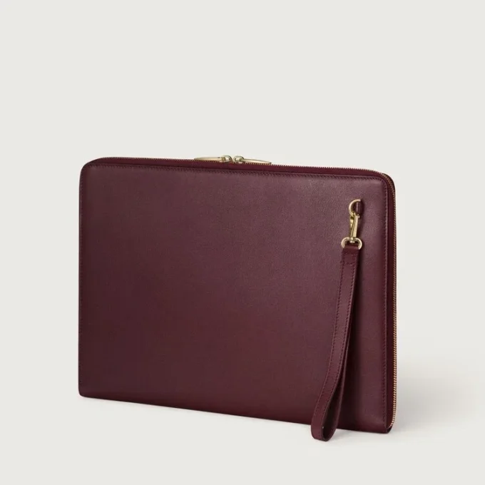Portfolio, Must De Cartier – Bordeauxrood kalfsleer, gouden afwerking – Cartier