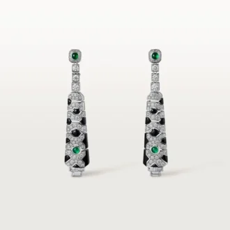 [Sur]Naturel Oorbellen – Witgoud, Smaragden, Onyx, Diamanten – Cartier