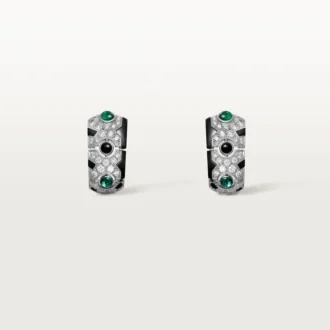 [Sur]Naturel Oorbellen – Witgoud, Smaragden, Onyx, Diamanten – Cartier
