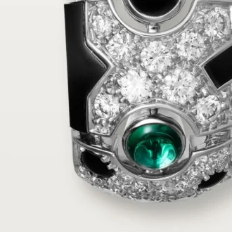 [Sur]Naturel Oorbellen – Witgoud, Smaragden, Onyx, Diamanten – Cartier
