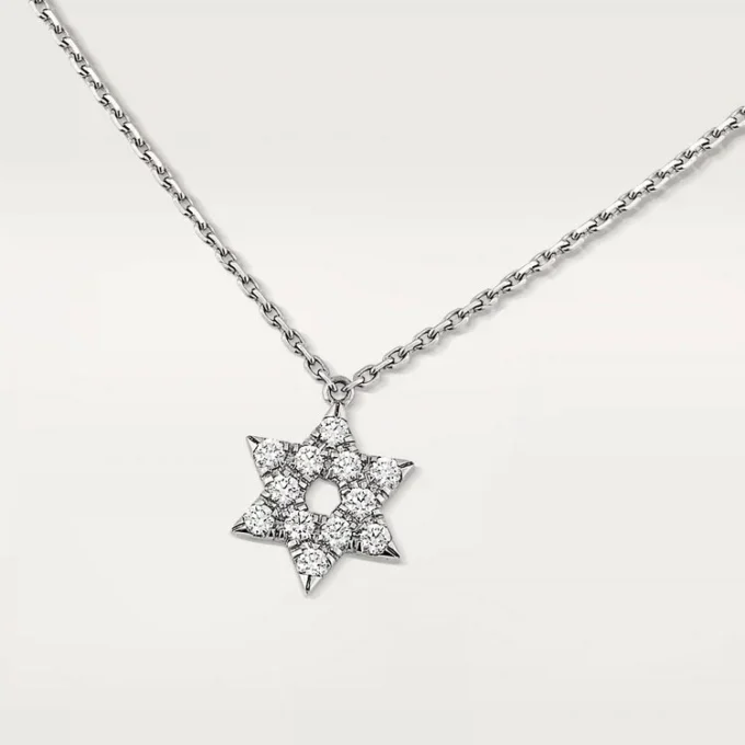 Symbol-halsketting – Witgoud, diamanten – Cartier