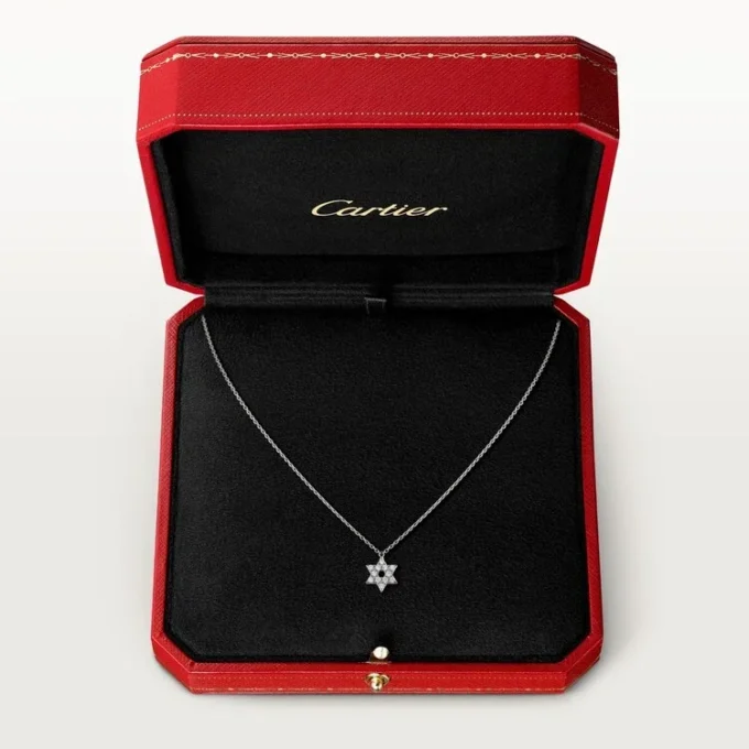 Symbol-halsketting – Witgoud, diamanten – Cartier