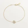 Trinity-armband, aan ketting, 1 diamant