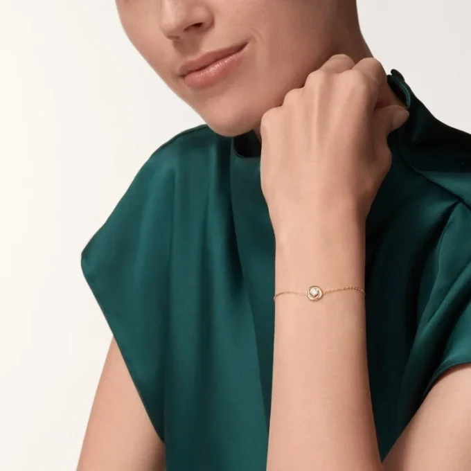 Trinity-armband, aan ketting, 1 diamant