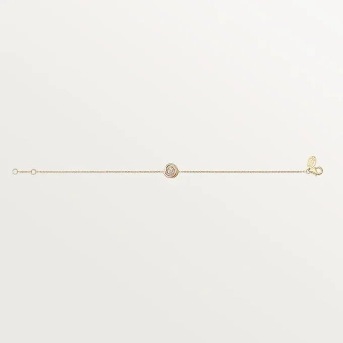Trinity-armband, aan ketting, 1 diamant