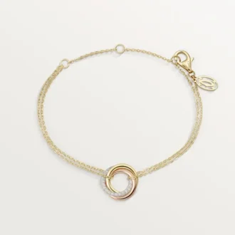 Trinity-armband, aan ketting, diamanten