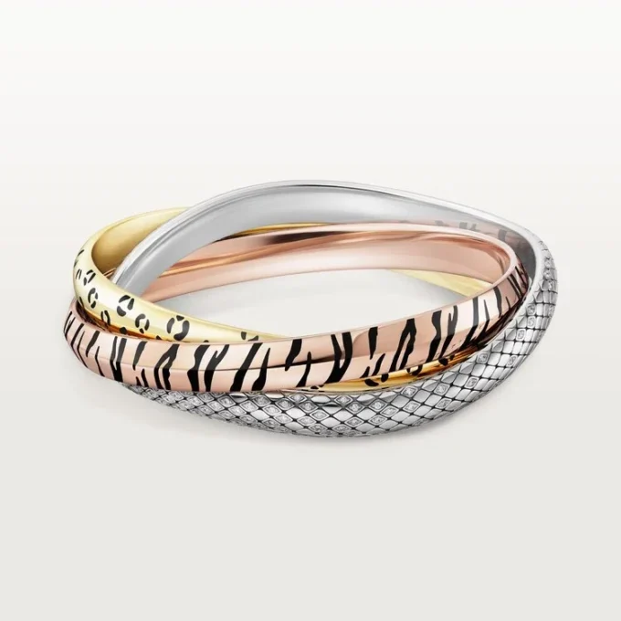 Trinity-armband, lak, diamanten