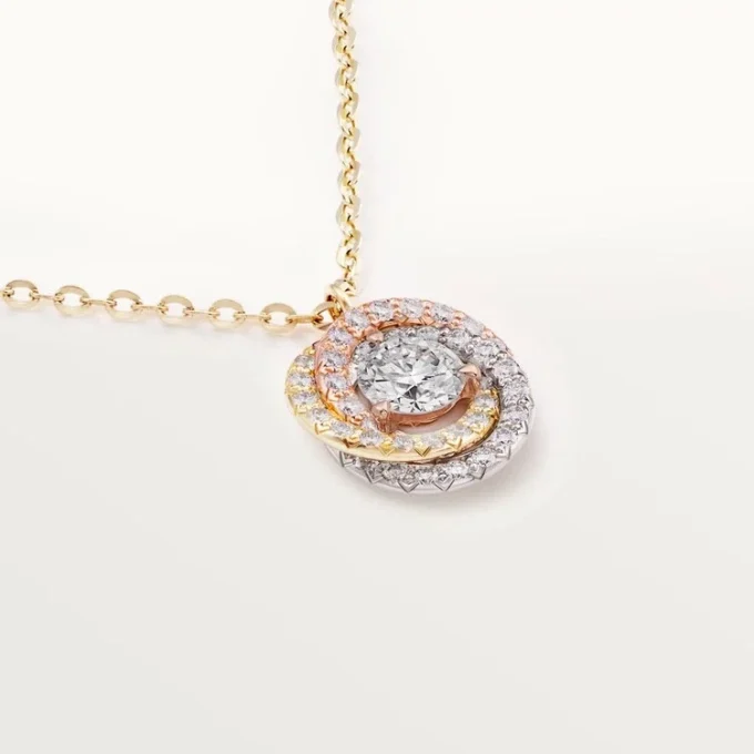 Trinity-hanger, 1 diamant, bezet