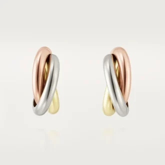 Trinity-hoepeloorbellen in driekleurig goud | Cartier Us