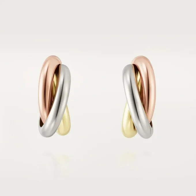 Trinity-hoepeloorbellen in driekleurig goud | Cartier Us