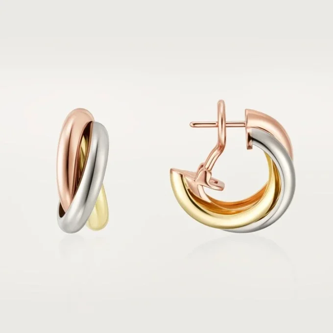 Trinity-hoepeloorbellen in driekleurig goud | Cartier Us