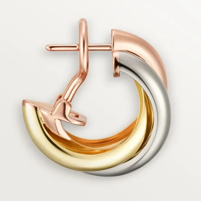 Trinity-hoepeloorbellen in driekleurig goud | Cartier Us