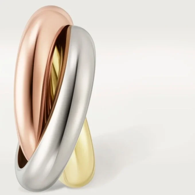 Trinity-hoepeloorbellen in driekleurig goud | Cartier Us
