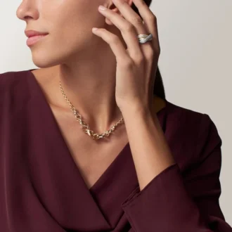 Trinity-ring, kussenvormig, groot model, bezet