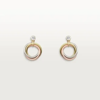 Trinity-oorbellen, briljantgeslepen diamanten