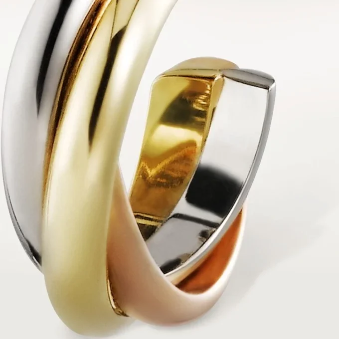 Trinity-oorbellen – Witgoud, geelgoud, roségoud – Cartier