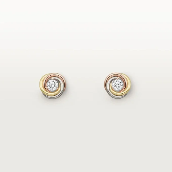 Trinity-oorknopjes, 2 diamanten