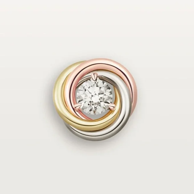 Trinity-oorknopjes, 2 diamanten