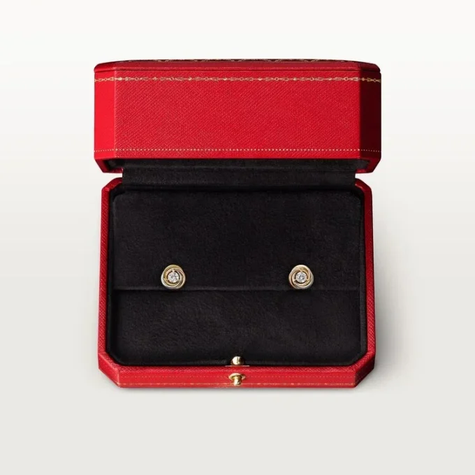 Trinity-oorknopjes, 2 diamanten