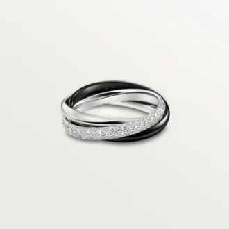Trinity-ring, keramiek, klein model, half bezet