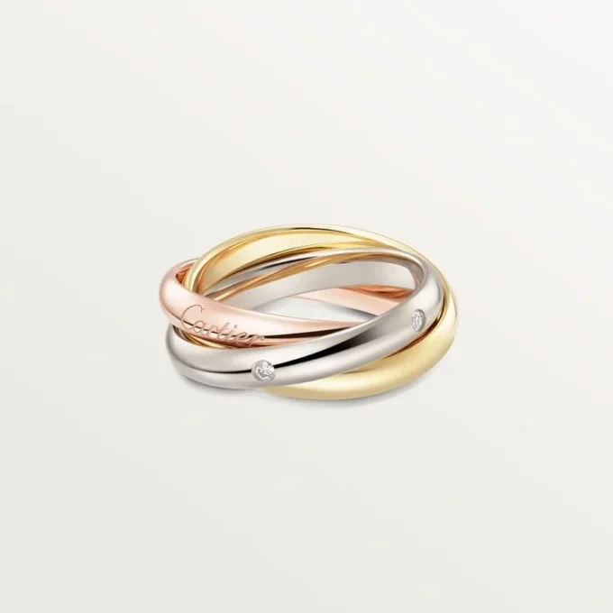 Trinity-ring, klassiek model, 5 diamanten