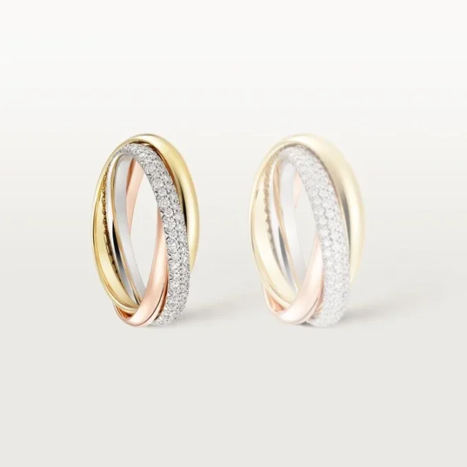 Trinity-ring, klein model, half bezet