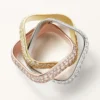 Trinity-ring, kussenvormig, groot model, bezet