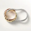 Trinity-ring voor twee vingers, gelakt, bezet