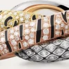 Trinity-ring voor twee vingers, gelakt, bezet
