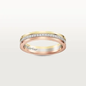Trinity trouwring – witgoud, geelgoud, roségoud, diamanten – Cartier