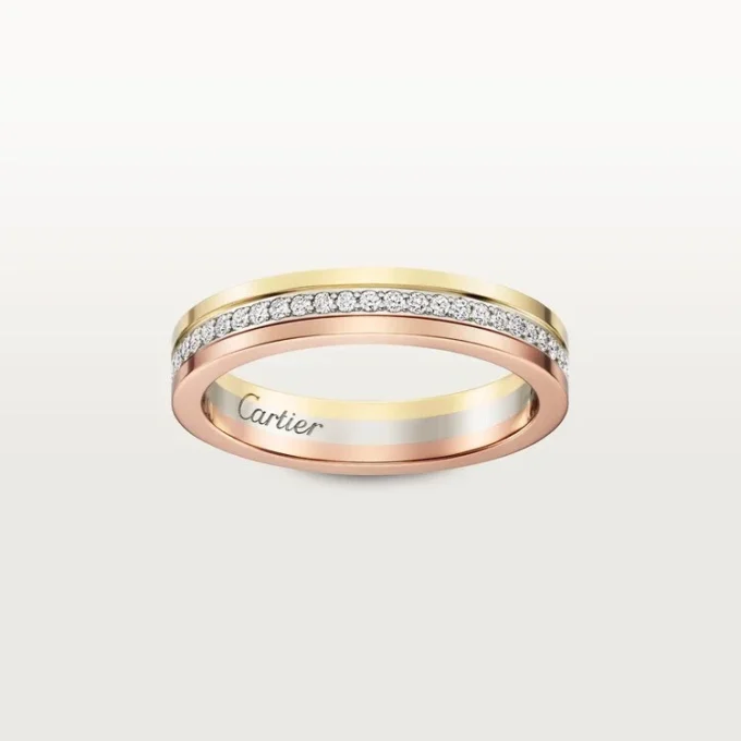 Trinity trouwring – witgoud, geelgoud, roségoud, diamanten – Cartier
