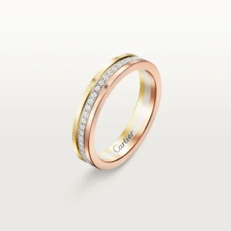 Trinity trouwring – witgoud, geelgoud, roségoud, diamanten – Cartier