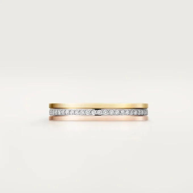 Trinity trouwring – witgoud, geelgoud, roségoud, diamanten – Cartier