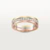 Vendome Louis Cartier trouwring, 4,8 mm breed, bezet