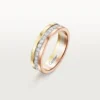 Vendome Louis Cartier trouwring, 4,8 mm breed, bezet