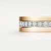 Vendome Louis Cartier trouwring, 4,8 mm breed, bezet