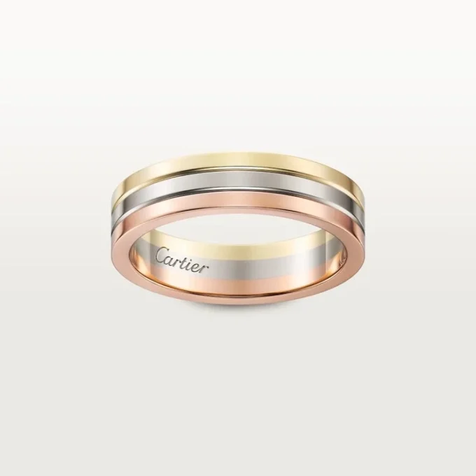 Vendome Louis Cartier trouwring – witgoud, geelgoud, roségoud – Cartier