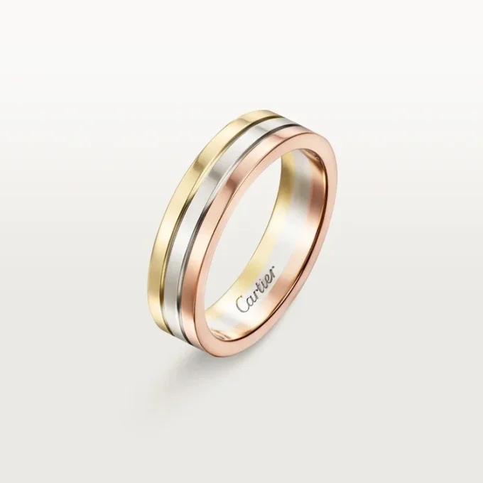 Vendome Louis Cartier trouwring – witgoud, geelgoud, roségoud – Cartier