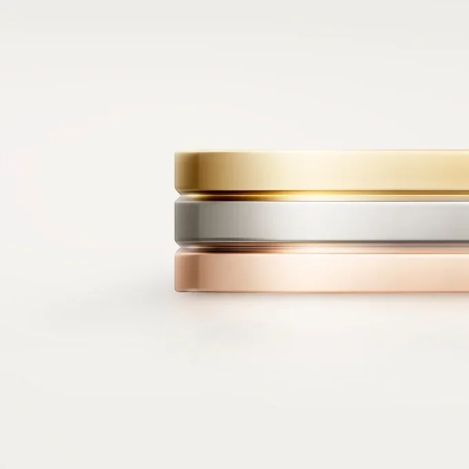Vendome Louis Cartier trouwring – witgoud, geelgoud, roségoud – Cartier