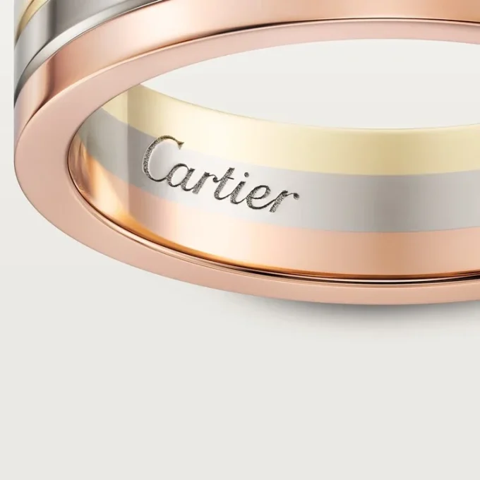 Vendome Louis Cartier trouwring – witgoud, geelgoud, roségoud – Cartier