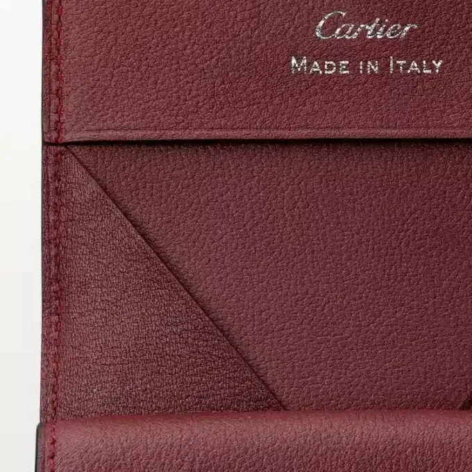 Vierkant portemonneetje, Must de Cartier – Zwart kalfsleer, roestvrijstalen afwerking – Cartier
